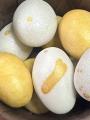 Яйца шоколадные с миндалем микс "Белый с золотом" (3шт/уп)